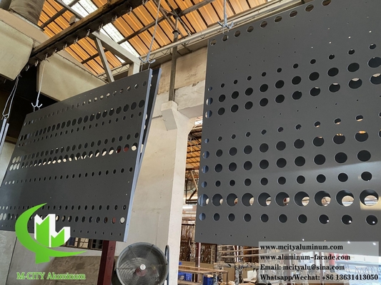 Perforierte Metallschirmpulver beschichtet mit grauer Aluminiumfolie zur Wandverkleidung