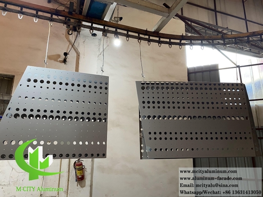 Perforierte Metallschirmpulver beschichtet mit grauer Aluminiumfolie zur Wandverkleidung