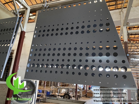 Perforierte Metallschirmpulver beschichtet mit grauer Aluminiumfolie zur Wandverkleidung