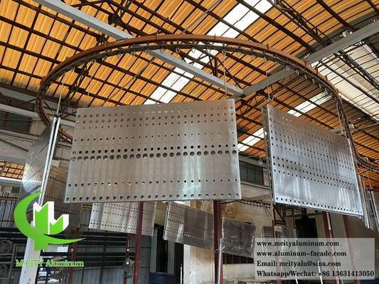 Metallwandverkleidung Aluminiumbildschirm Perforation Dekorationsverkleidung für die Gebäudekoration