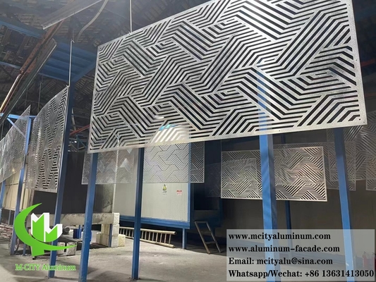 Architektonischer Lasergeschnittener Metallschirm Aluminium für Gebäude Dekoration Deckenfassade