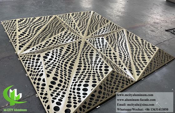 Guter Preis Metallplattierte Aluminiumplatten für Außenwandfassadendekoration 3D-Form mit Perforationsmuster Online