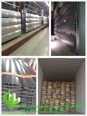 Guter Preis Pulverbeschichtete ovale Form 6063-T5/T6 Aluminiumlegierung Aerofoil-Lamelle für Fassaden-Vorhangfassade Online