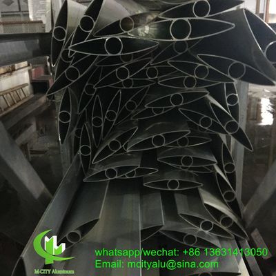 Guter Preis 150 mm Pulverbeschichtetes Festsystem Aluminium-Aerofoil-Lauver für Fenster-Sonnenschirm Online