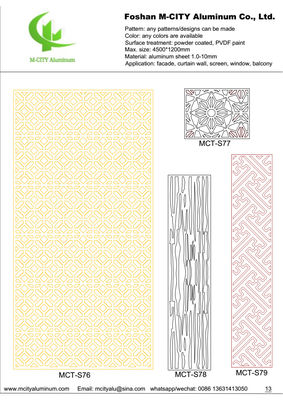 Guter Preis Pulverbeschichtete Aluminiumperforierte Platte mit benutzerdefinierten RAL-Farben und Größe 1000x2000mm für Fassadenverkleidung Online