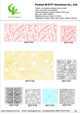 Guter Preis Pulverbeschichtete Aluminiumperforierte Platte 1000x2000mm mit anpassbaren Mustern für Fassadenverkleidung Online