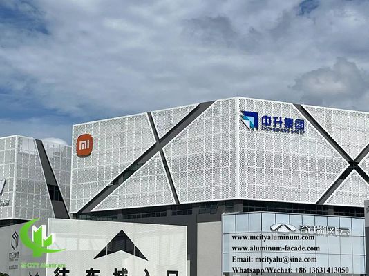 Guter Preis Anpassbare perforierte Aluminiumfassade mit einfacher Installation und pulverbeschichteter Oberfläche Online