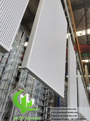 Guter Preis PVDF-beschichtete, perforierte Aluminiumfassadenplatte mit anpassbaren Mustern in 1000x2000mm Größe Online