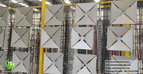 Guter Preis 3D-Aluminium-Bekleidung mit individueller Fassadengestaltung und runden Löchern in Pulverbeschichtung Online