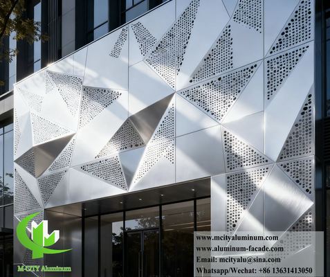 Guter Preis 3003 PVDF Maßgeschneiderte Aluminiumlegierung Perforierten Fassaden Wandverkleidung System Online