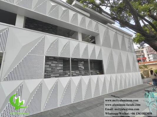 Guter Preis Kundenspezifische dreidimensionale perforierte Fassadenverkleidung aus massivem Aluminium Online
