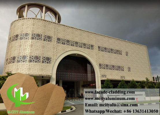 Guter Preis Pulverbeschichtete perforierte Aluminiumfassade mit individuellen RAL-Farben und Laserschnittmustern Online
