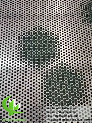 Guter Preis Perforierte Metallverkleidung Aluminiumfassaden Metallschirm mit hohlen sechsseckigen Löchern Online