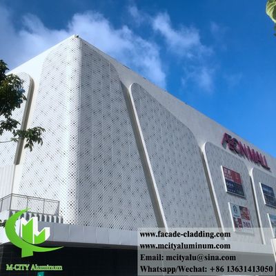 Guter Preis Pulverbeschichtete, perforierte Aluminium-Fassadenplatte mit anpassbaren Mustern in Aluminiumlegierung 3003 Online