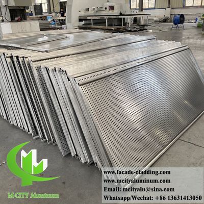 Guter Preis 3 mm PVDF-beschichtete Perforier-Aluminiumfassade mit individuellem CNC-Design in jeder RAL-Farbe Online