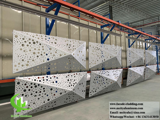 Guter Preis Pulverbeschichtete 3D-Aluminiumverkleidung mit anpassbaren RAL-Farben und Perforationsdesign für Metallfassaden Online