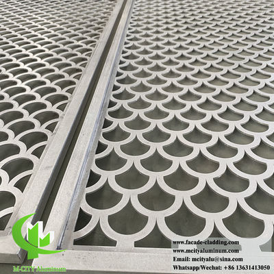 Guter Preis Lasergeschnittene perforierte Aluminiumfassade mit 15 Jahren Farbgarantie und individuellen RAL-Farben Online