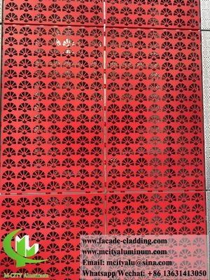 Guter Preis Lasergeschnittene pulverbeschichtete Aluminium-Fassadenplatte mit anpassbaren RAL-Farben für perforierte Metallwandverkleidungen Online