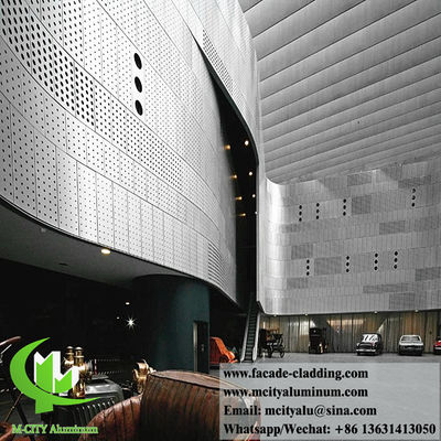Guter Preis Pulverbeschichtetes Perforiertes Aluminium-Fassadenpaneel mit individuell anpassbarem runden Muster für Wandverkleidungen in 1000x2000mm Größe Online
