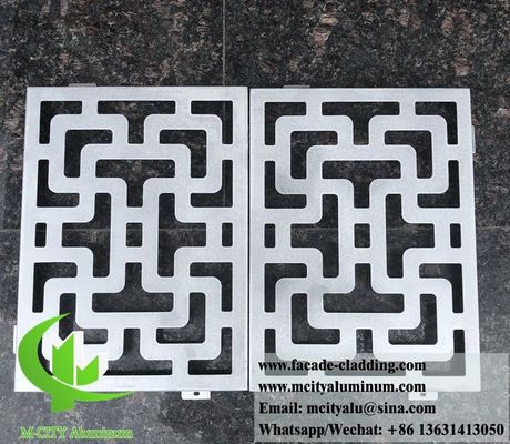 Guter Preis Pulverbeschichtetes dekoratives Aluminiumpaneel mit perforiertem Design und individueller Größe 1000x2000mm für Fassadenverkleidungen Online