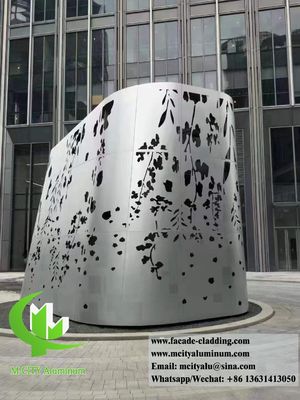 Guter Preis 3D-Aluminiumplatten mit silbergrauer Farbe und 3 mm Dicke für architektonische Metallblechdekoration Online