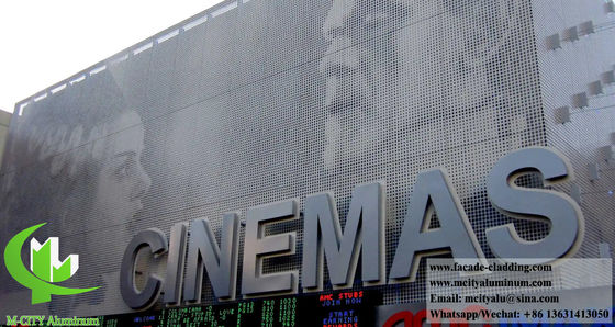 Guter Preis Pulverbeschichtete perforierte Aluminium-Fassadenplatte mit anpassbaren RAL-Farben und CNC-Laserschnitt Online