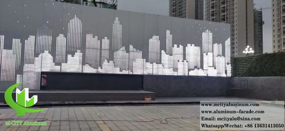 Guter Preis Pulverbeschichtete perforierte Aluminium-Fassadenplatte mit anpassbaren RAL-Farben und CNC-Laserschnitt für architektonische Metallgitter Online